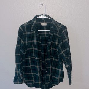 dark green flannel